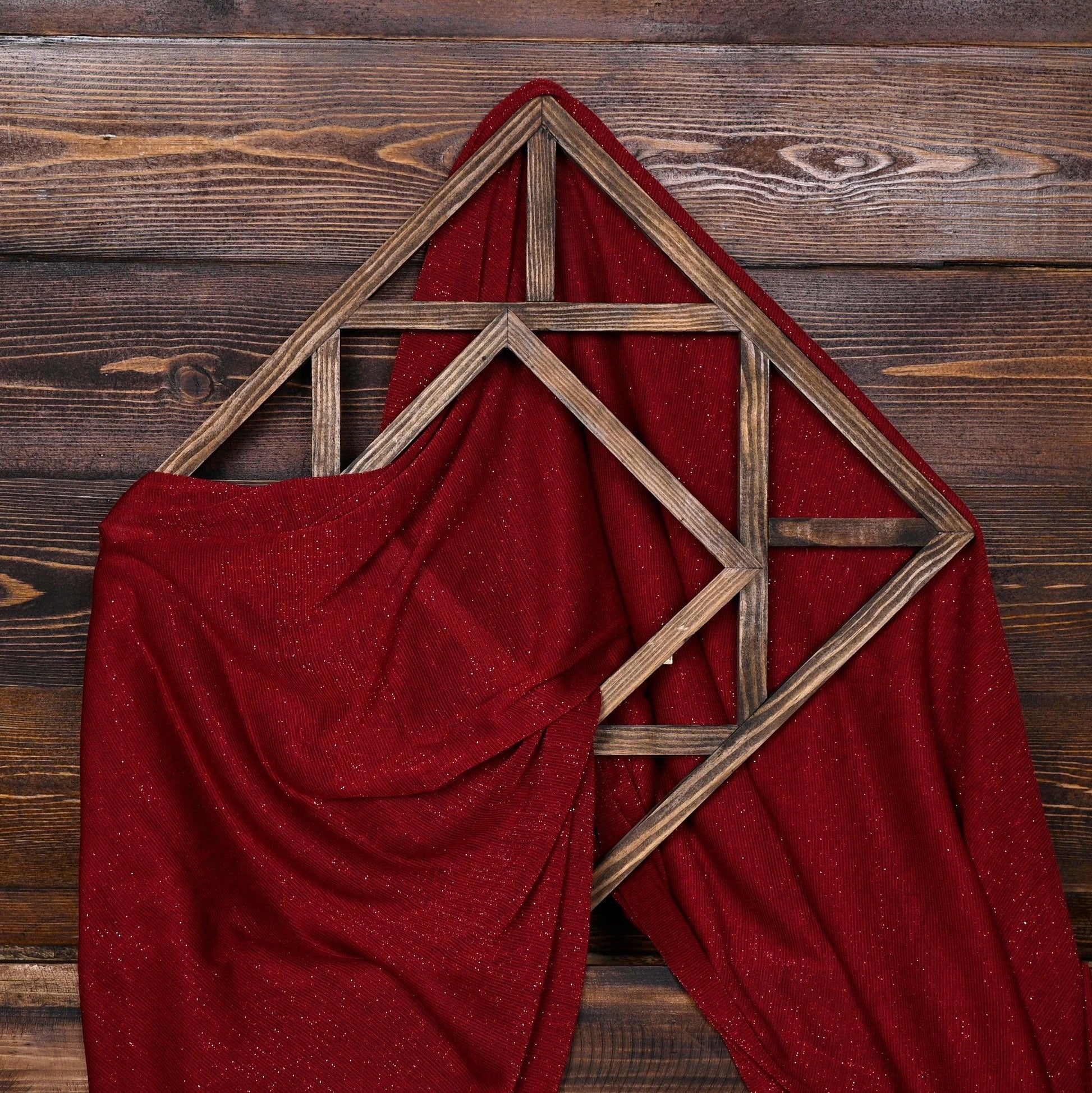 Full drape of Hijabistic’s Klara Shawl in Cedar Red - versatile addition for bold looks.