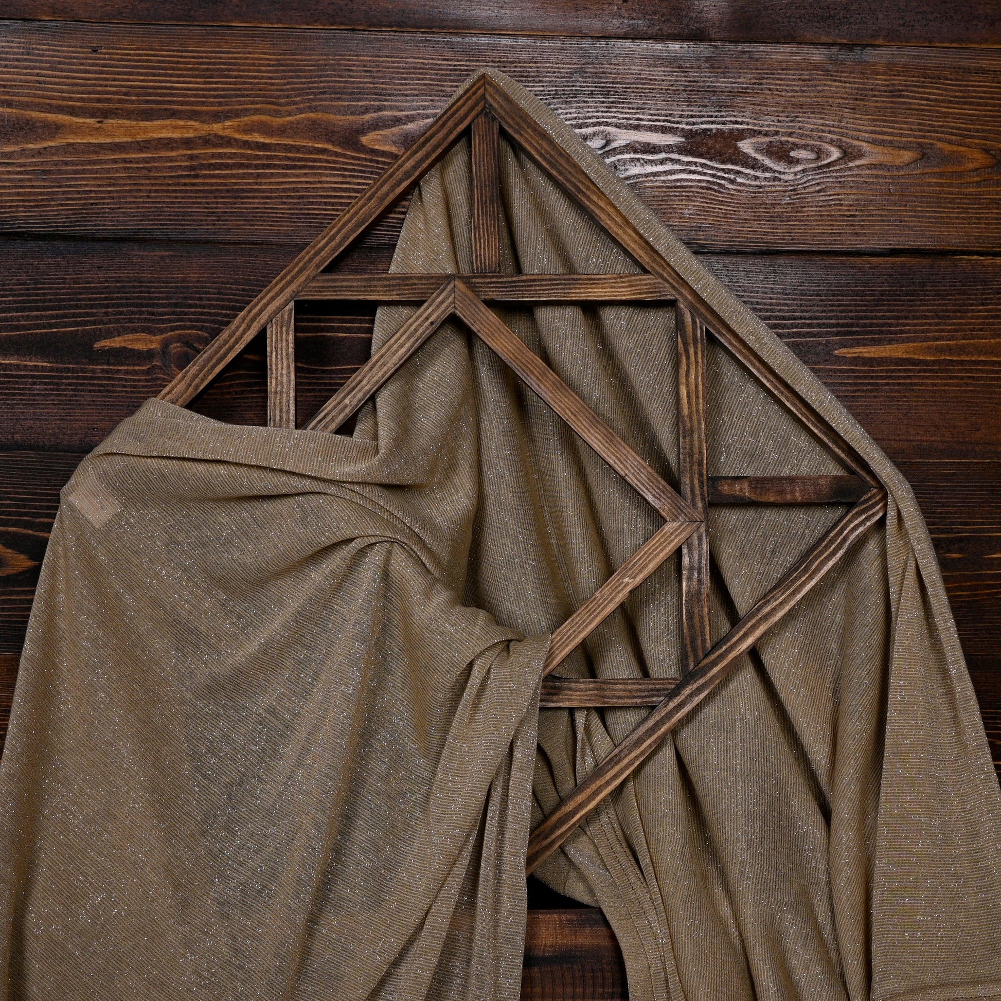 Full drape of Hijabistic’s Klara Shawl in Sand Dune Brown - perfect for natural, earthy style.