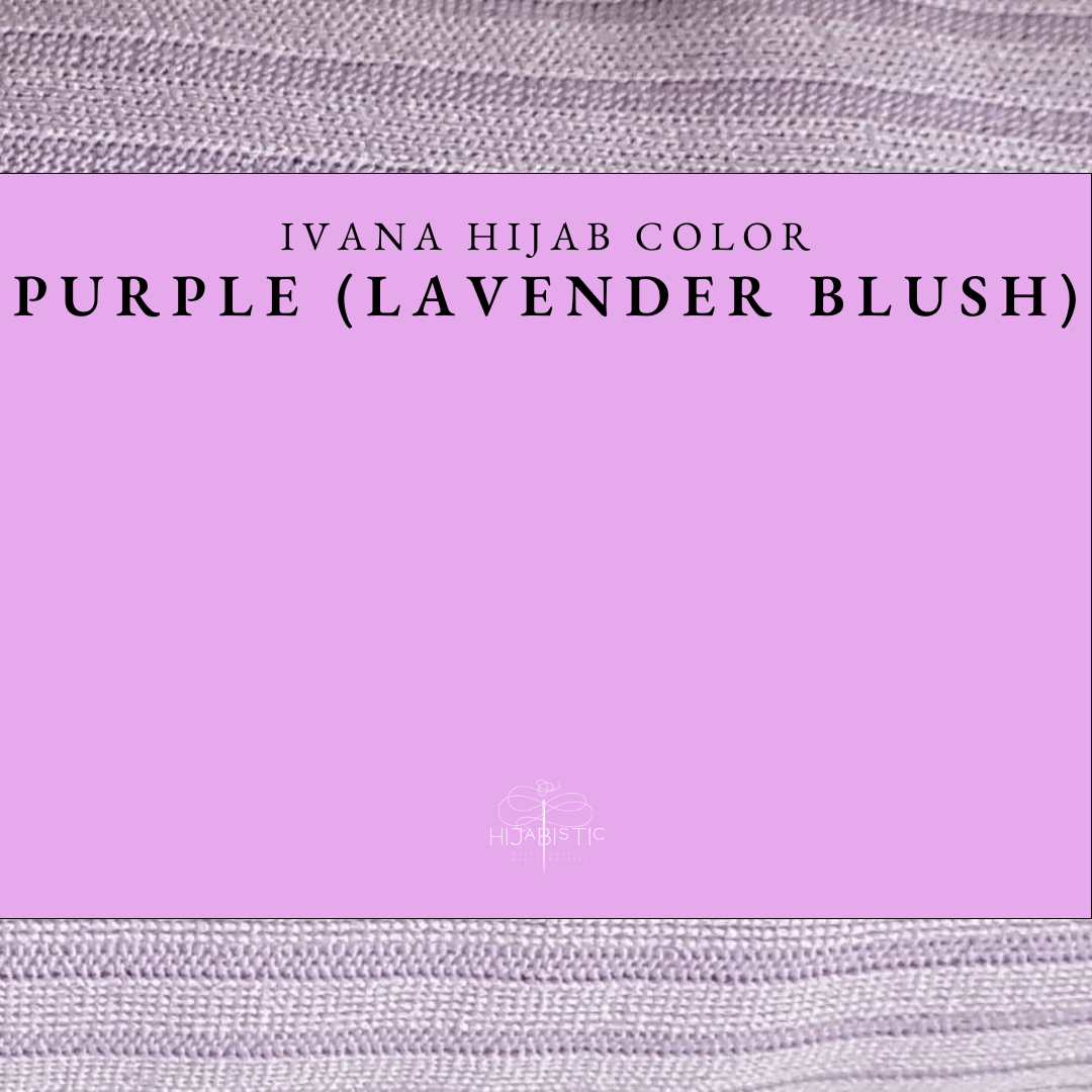 Illustration of Hijabistic’s Ivana Hijab in Purple (Lavender Blush), displaying the actual color.