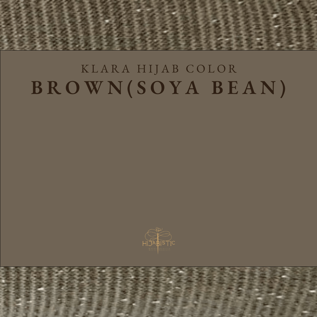 Illustration of Hijabistic’s Klara Shawl in Soya Bean Brown, displaying the actual color