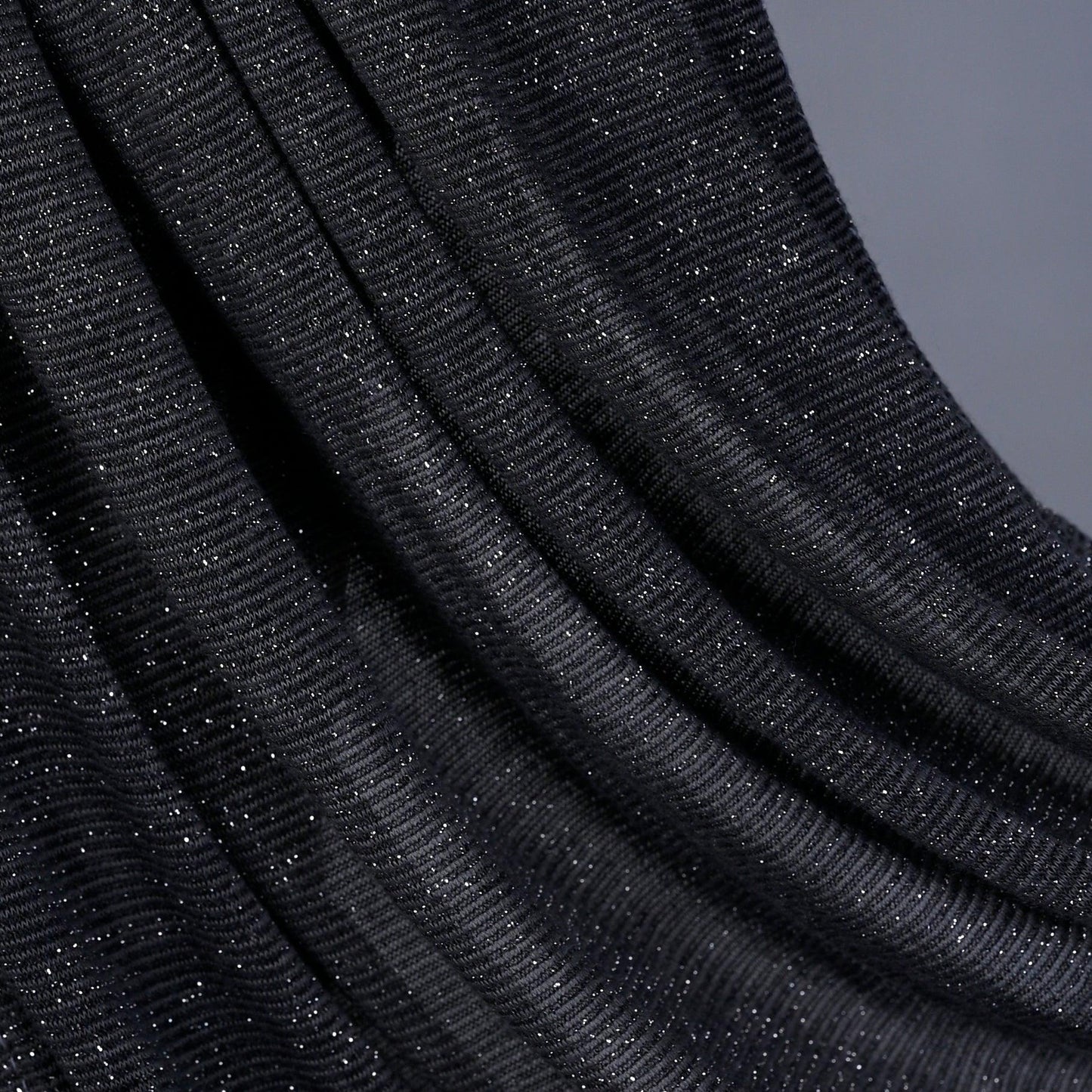 Close-up of Hijabistic’s Klara Shawl in Shark Black - showcasing soft, premium fabric quality.